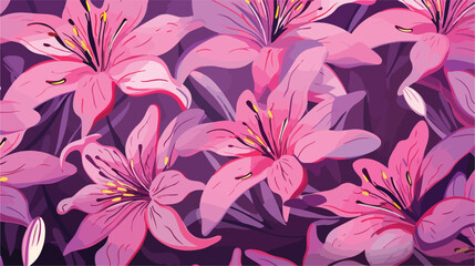 Tender abstract background with pink flowers of lil