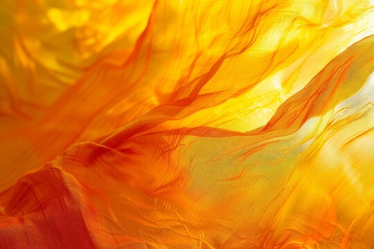 Close Up of Yellow and Red Fabric