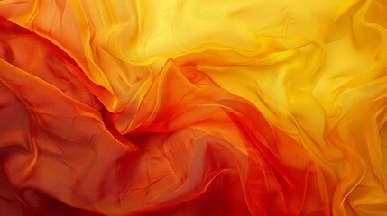 Obraz premium Close Up of Yellow and Red Fabric