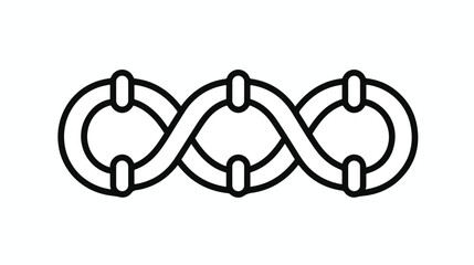 Url chain link icon. Outline url chain link vector