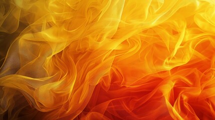 Vibrant Yellow and Red Fire Close-Up - obrazy, fototapety, plakaty