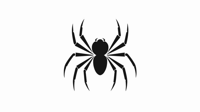 Vector Image of spider icon black and white color w