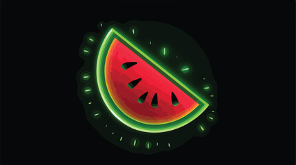 Watermelon icon. Elements of Web in neon style icon
