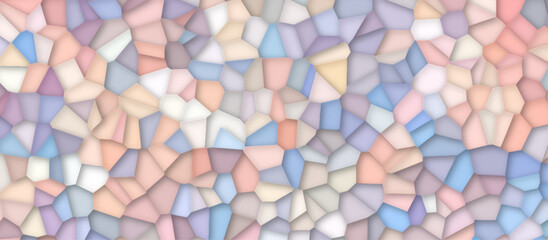 colorfull stains broken glass tile background textrue. geometric pattern with 3d shapes vector Illustration. multicolor broken wall paper in decoration. low poly crystal mosaic background.