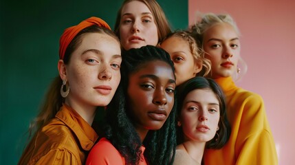 Diversity Harmony: Women from all walks of life coming together in an empowering collage.