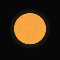 Orange Color Moon