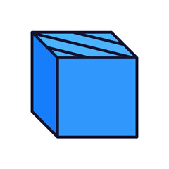 blue box isolated on white