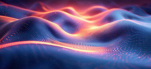 Abstract glowing lines. Graphic concept for your photograph created with Ai - obrazy, fototapety, plakaty