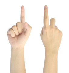 1 symbol of woman hand isolated . PNG