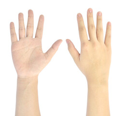 symbol of woman hand isolated . PNG