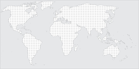 Fototapeta premium Dotted world map