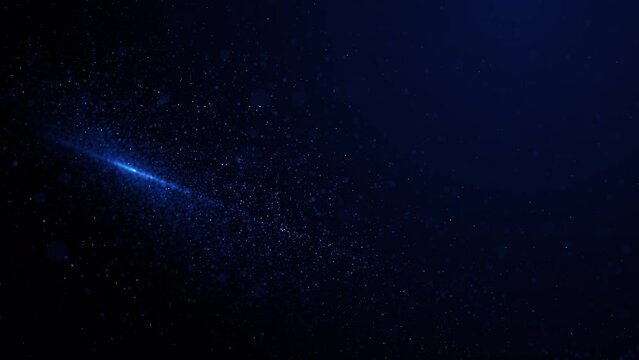 Particles bokeh abstract blue event game trailer titles cinematic openers digital technology concert background loop
