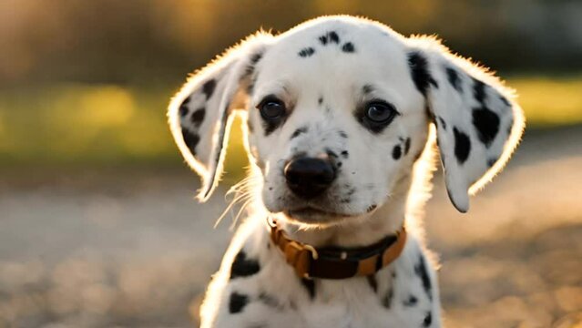 Portrait of a dalmatian dog