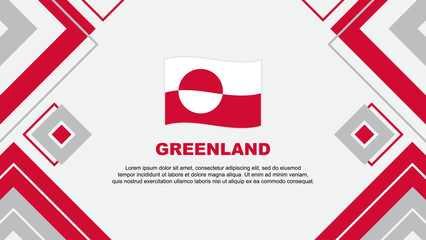 Greenland Flag Abstract Background Design Template. Greenland Independence Day Banner Wallpaper Vector Illustration. Greenland Background