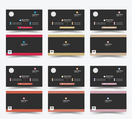 Official business card template, Double sided creative business card design, Modern business card design, Unique business card design, Visiting card, Color variation business card design.