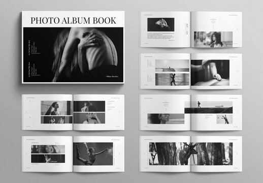 Photo Album Book Layout Design Template Landscape