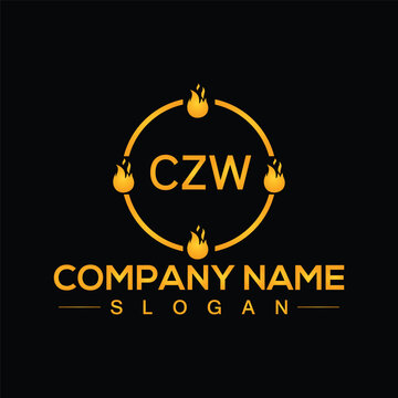 Abstract letter CZW logo design template for company