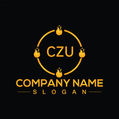 Letter CZU unique logo design for brand awareness - obrazy, fototapety, plakaty