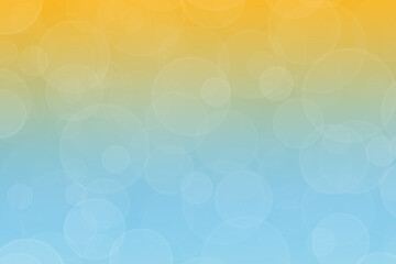 Banner background with yellow and blue adstract bokeh glitter bubbles