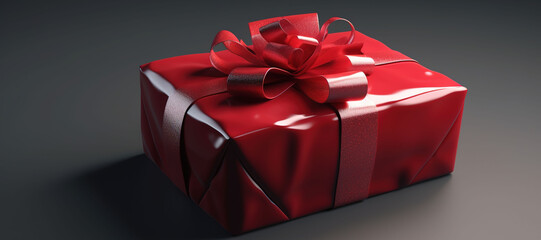 luxury red gift box with ribbon 17