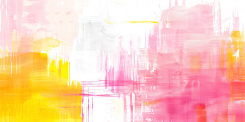 Painted lines watercolor backdrop abstract design yellow pink cream.