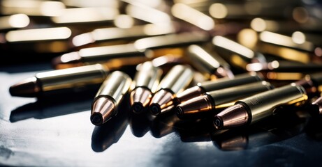 Detailed Ammunition capturing tension and detail. - obrazy, fototapety, plakaty