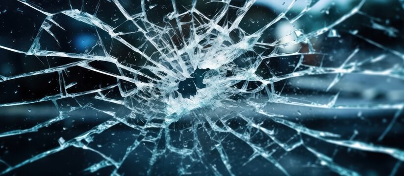 portrait of broken glass, cracked glass