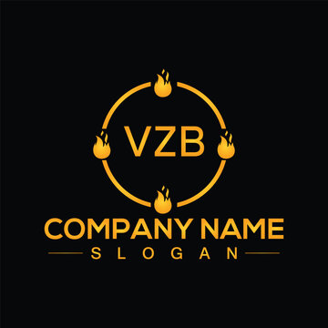 Creative monogram VZB letter logo design for company branding
