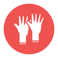 Latex Gloves icon vector image. Can be used for Cleaning.