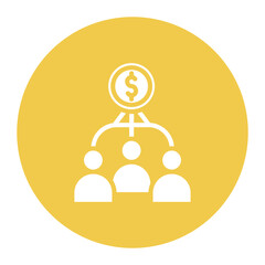 Crowdfunding icon vector image. Can be used for New Media.