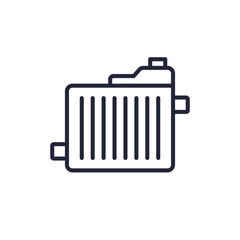 car radiator icon in line style