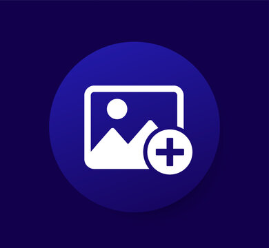add image or photo vector icon
