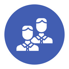 Duo icon vector image. Can be used for Battle Royale.