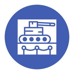 Military Museum icon vector image. Can be used for Museum.