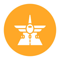 Landing icon vector image. Can be used for Airline.