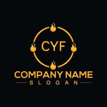 CYF initial letter logo design for company branding or business
