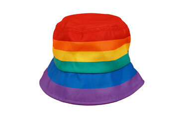 The hat is colorful and vibrant on transparent background, it is a symbol of pride and acceptance