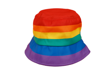 The hat is colorful and vibrant on transparent background, it is a symbol of pride and acceptance