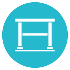 Standing Desk icon vector image. Can be used for Office.
