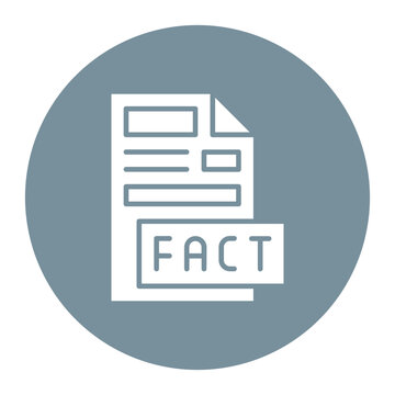 Fact icon vector image. Can be used for Journalism.