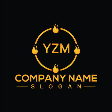 Letter YZM Creative Logo Design Template with Modern Letter Design