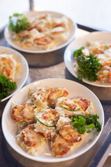 food in a shelter close-up. helping the homeless