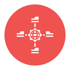 Obraz premium Network Data Management icon vector image. Can be used for Networking.