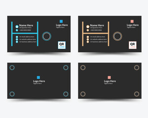 Unique business card design, Color variation business card design, Visiting card, Corporate business card design, Black color business card design, Business card use for business and personal.
