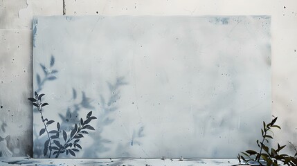 Elegant minimalist botanical shadow on a textured wall. perfect for background or concept art. clean, modern aesthetic. AI