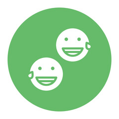 Laughing Together icon vector image. Can be used for Friendship.