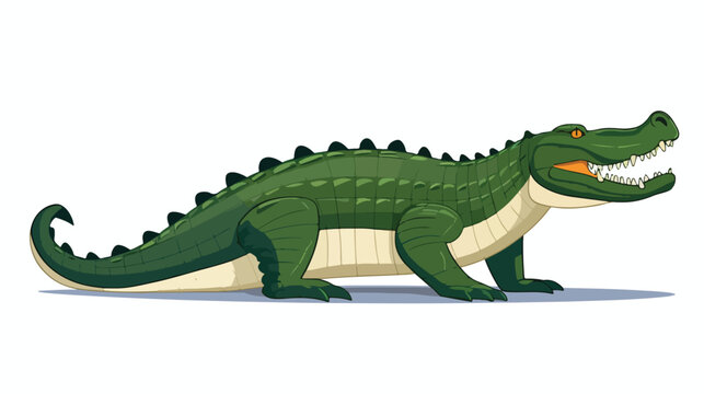 Crocodile flat vector