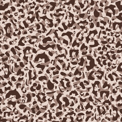Abstract leopard skin seamless pattern. Wild exotic animal print with spots, tiling texture for fabric design, wallpaper. Vector background