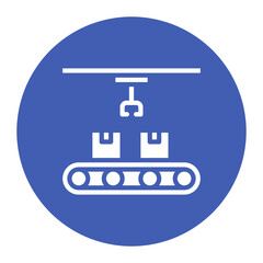 Conveyor Belt icon vector image. Can be used for Warehouse.