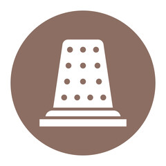 Thimble icon vector image. Can be used for Art and Craft Supplies.